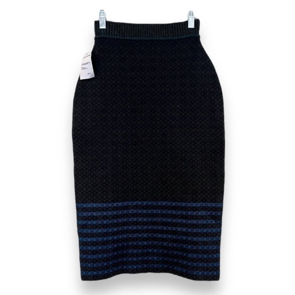 Victoria Beckham Designer Knit Preppy Classic Striped Mini Pencil Skirt S NWOT - Picture 1 of 10